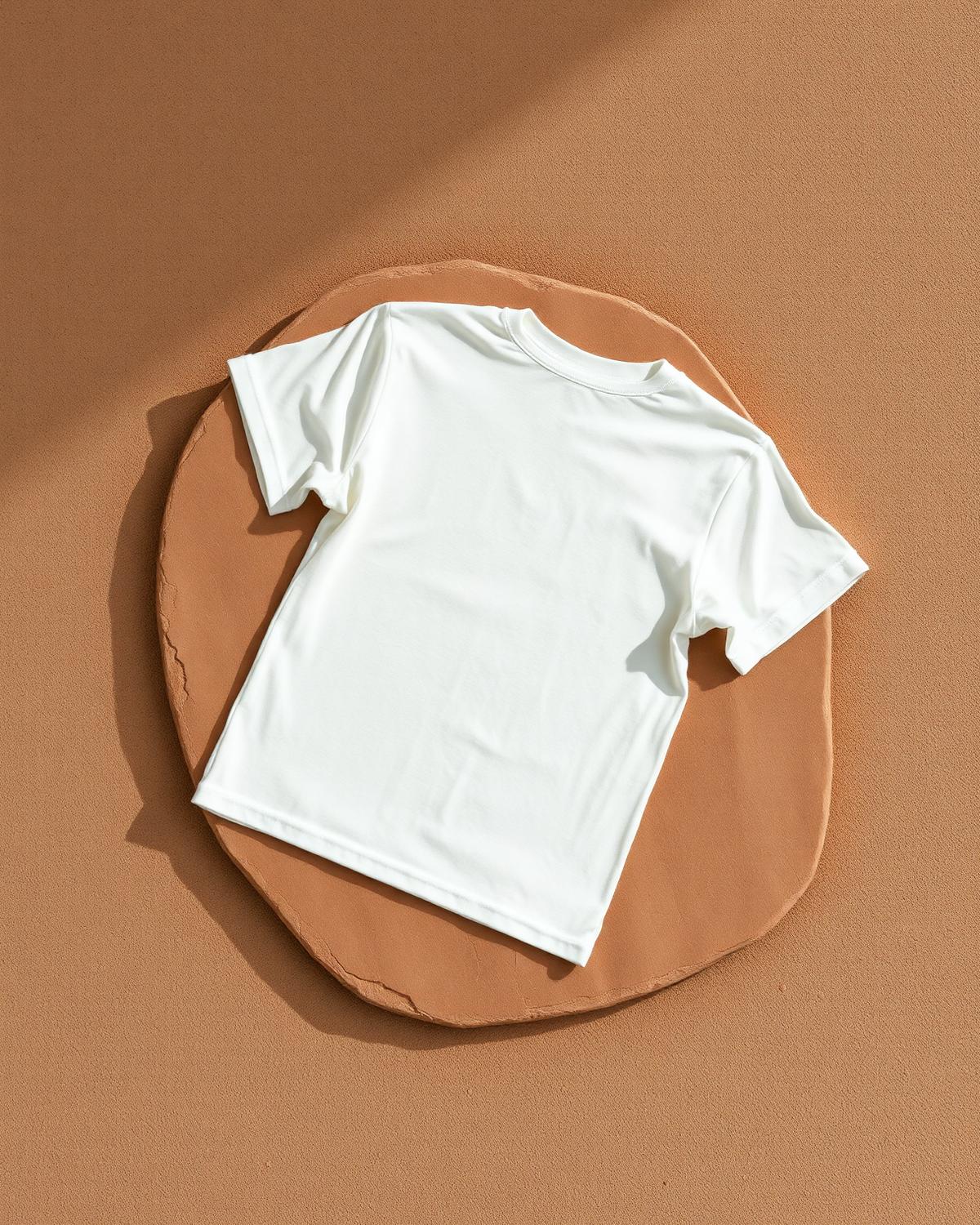 Apricot-T in men sizing, warm editorial still life